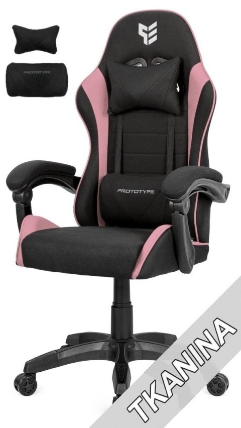 Fotel obrotowy gamingowy ENZO XL PINK FABRIC