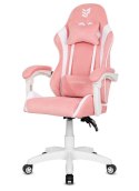 Fotel obrotowy gamingowy ENZO XL PINK + WHITE ALCANTARA ICE