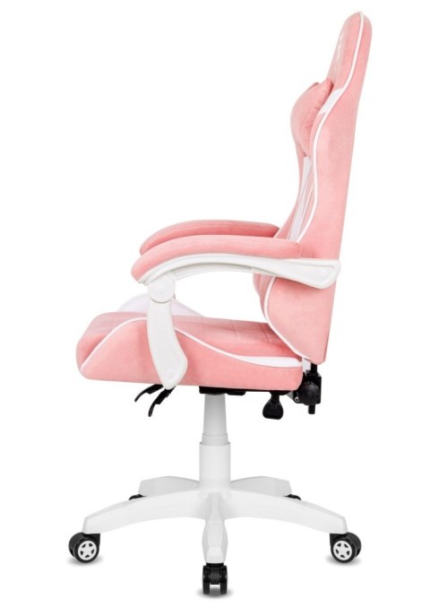 Fotel obrotowy gamingowy ENZO XL PINK + WHITE ALCANTARA ICE