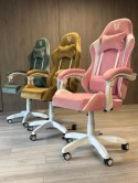 Fotel obrotowy gamingowy ENZO XL PINK + WHITE ALCANTARA ICE