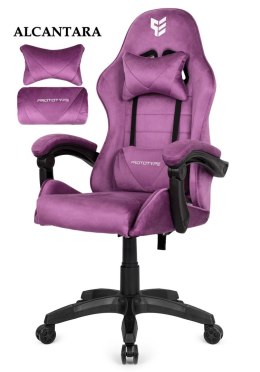 Fotel obrotowy gamingowy ENZO XL PURPLE ALCANTARA II GATUNEK