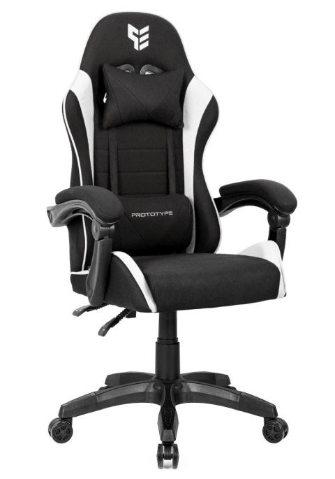 Fotel obrotowy gamingowy ENZO XL WHITE FABRIC