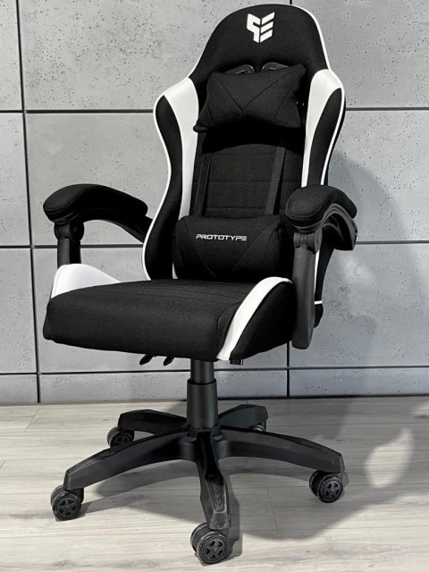 Fotel obrotowy gamingowy ENZO XL WHITE FABRIC