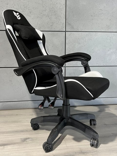 Fotel obrotowy gamingowy ENZO XL WHITE FABRIC