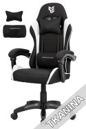 Fotel obrotowy gamingowy ENZO XL WHITE FABRIC