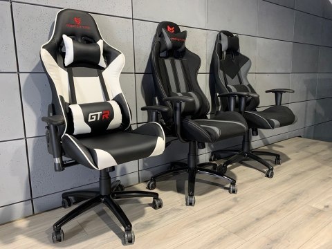 Fotel obrotowy gamingowy GTR WHITE PRO-XL