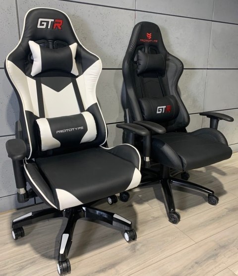 Fotel obrotowy gamingowy GTR WHITE PRO-XL