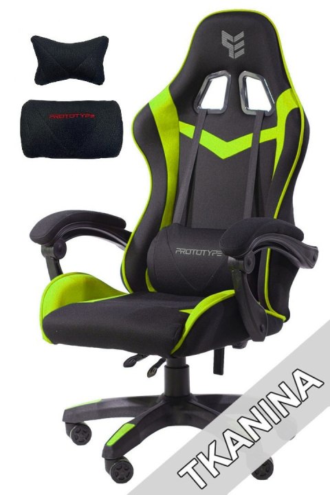 Fotel obrotowy gamingowy HERO GREEN FABRIC