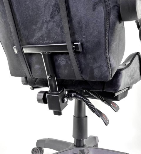 Fotel obrotowy gamingowy XL POKER PRO BLACK ALCANTARA OUTLET