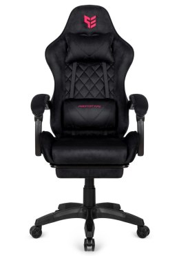 Fotel obrotowy gamingowy XL POKER PRO BLACK ALCANTARA