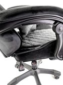 Fotel obrotowy gamingowy XL POKER PRO BLACK ALCANTARA