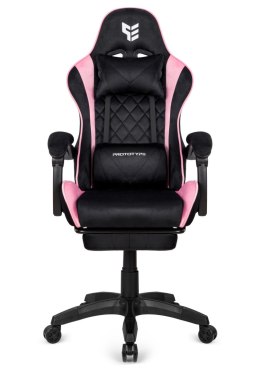 Fotel obrotowy gamingowy XL POKER PRO BLACK + PINK ALCANTARA