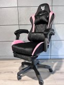 Fotel obrotowy gamingowy XL POKER PRO BLACK + PINK ALCANTARA