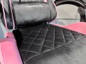 Fotel obrotowy gamingowy XL POKER PRO BLACK + PINK ALCANTARA