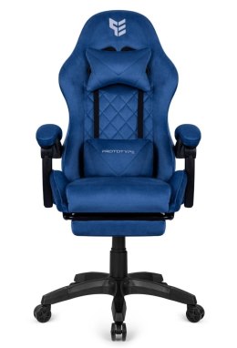 Fotel obrotowy gamingowy XL POKER PRO BLUE ALCANTARA