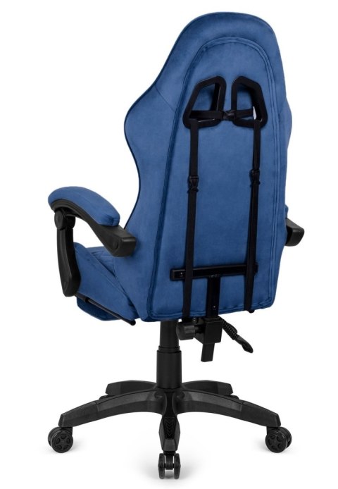 Fotel obrotowy gamingowy XL POKER PRO BLUE ALCANTARA