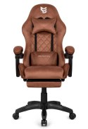 Fotel obrotowy gamingowy XL POKER PRO BROWN ALCANTARA