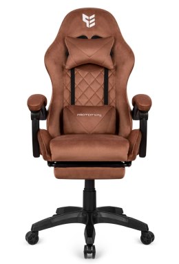 Fotel obrotowy gamingowy XL POKER PRO BROWN ALCANTARA