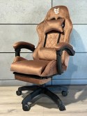 Fotel obrotowy gamingowy XL POKER PRO BROWN ALCANTARA