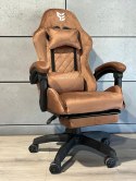 Fotel obrotowy gamingowy XL POKER PRO BROWN ALCANTARA