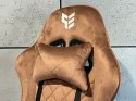 Fotel obrotowy gamingowy XL POKER PRO BROWN ALCANTARA