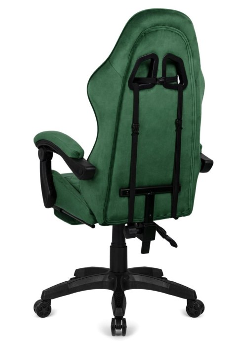 Fotel obrotowy gamingowy XL POKER PRO DARK GREEN ALCANTARA OUTLET