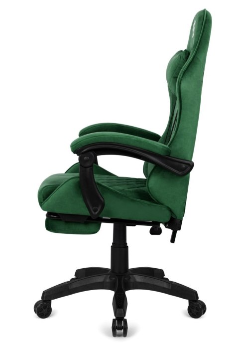 Fotel obrotowy gamingowy XL POKER PRO DARK GREEN ALCANTARA OUTLET