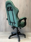 Fotel obrotowy gamingowy XL POKER PRO DARK GREEN ALCANTARA