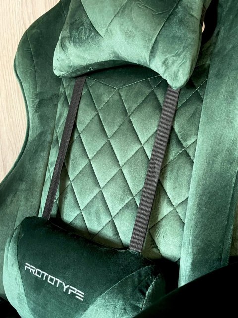 Fotel obrotowy gamingowy XL POKER PRO DARK GREEN ALCANTARA