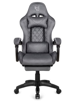 Fotel obrotowy gamingowy XL POKER PRO GREY ALCANTARA OUTLET