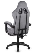 Fotel obrotowy gamingowy XL POKER PRO GREY ALCANTARA OUTLET