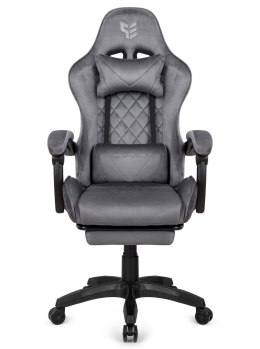 Fotel obrotowy gamingowy XL POKER PRO GREY ALCANTARA