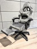 Fotel obrotowy gamingowy XL POKER PRO GREY ALCANTARA