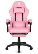Fotel obrotowy gamingowy XL POKER PRO PINK SWEET ALCANTARA