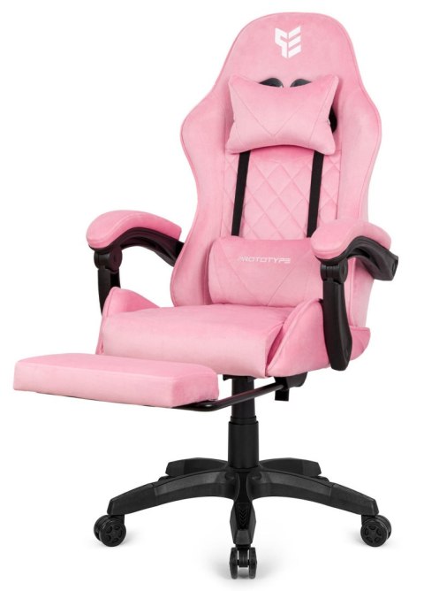 Fotel obrotowy gamingowy XL POKER PRO PINK SWEET ALCANTARA
