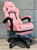Fotel obrotowy gamingowy XL POKER PRO PINK SWEET ALCANTARA