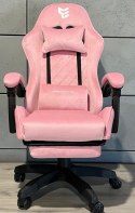 Fotel obrotowy gamingowy XL POKER PRO PINK SWEET ALCANTARA