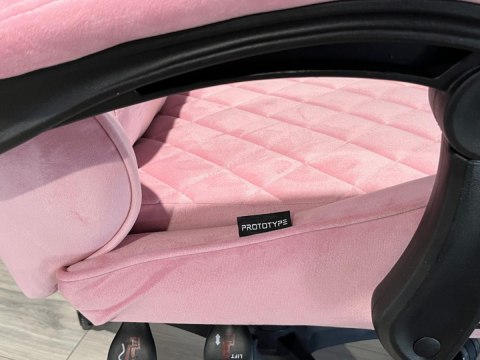 Fotel obrotowy gamingowy XL POKER PRO PINK SWEET ALCANTARA