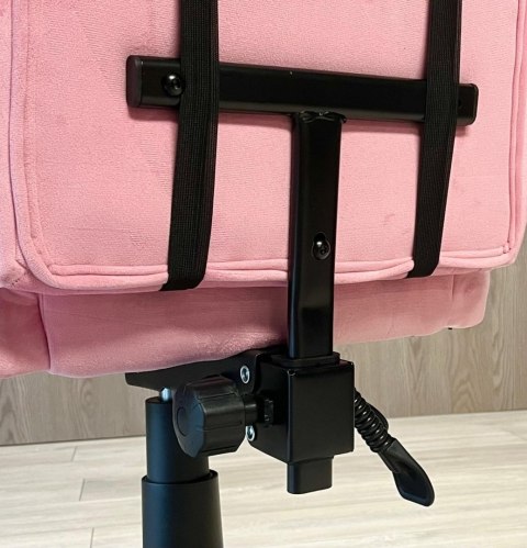 Fotel obrotowy gamingowy XL POKER PRO PINK + WHITE ALCANTARA