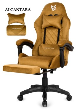 Fotel obrotowy gamingowy XL POKER PRO SAND ALCANTARA