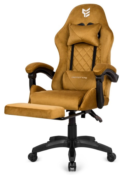 Fotel obrotowy gamingowy XL POKER PRO SAND ALCANTARA