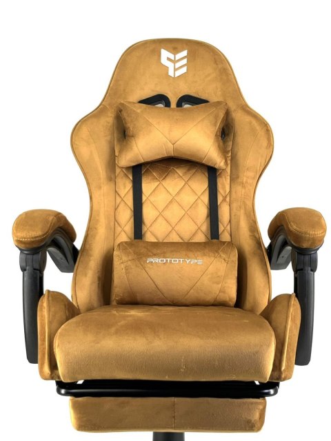 Fotel obrotowy gamingowy XL POKER PRO SAND ALCANTARA