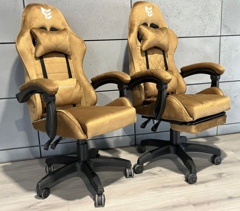 Fotel obrotowy gamingowy XL POKER PRO SAND ALCANTARA