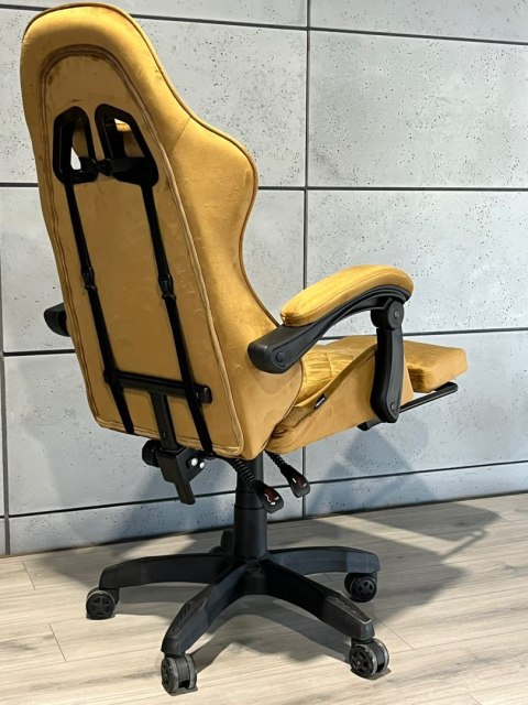 Fotel obrotowy gamingowy XL POKER PRO SAND ALCANTARA