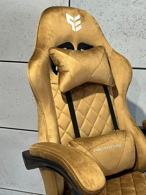 Fotel obrotowy gamingowy XL POKER PRO SAND ALCANTARA