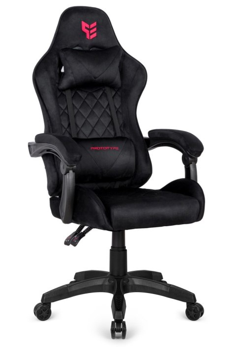 Fotel obrotowy gamingowy XL POKER ST BLACK ALCANTARA