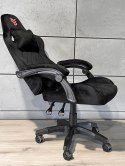 Fotel obrotowy gamingowy XL POKER ST BLACK ALCANTARA
