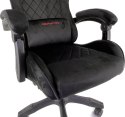 Fotel obrotowy gamingowy XL POKER ST BLACK ALCANTARA
