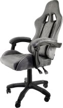 Fotel obrotowy gamingowy XL POKER ST GREY ALCANTARA