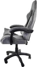 Fotel obrotowy gamingowy XL POKER ST GREY ALCANTARA